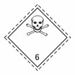 Знак перевозки опасных грузов «Класс 6.1. Токсичные вещества» (С/О пленка ламинир., 300х300 мм)